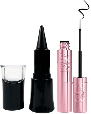 nn matte eyeliner with jet black eye kajal easy to use pack of 2(2 Items in the set)