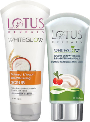 LOTUS Herbals The Whitening Glow Scrub _100gm + Brightening(2 Items in the set)