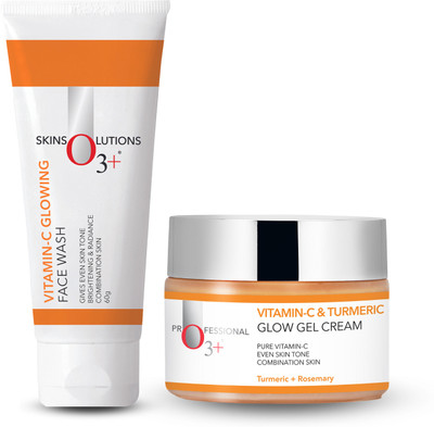 O3+ Vitamin C Face Wash for Glowing Skin 60g & Vitamin- C Turmeric Glow Gel Cream 50g | Skincare Face Brightening Lightening Combo(2 Items in the set) O3+ Vitamin C Face Wash for Glowing Skin 60g & Vitamin- C Turmeric Glow Gel Cream 50g | Skincare Face Brightening Lightening Combo(2 Items in the set)