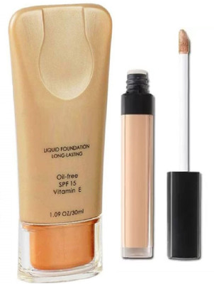 REIMICHI Long Lasting Spf 15 Vitamin E Liquid Foundation And Concealer(2 Items in the set)