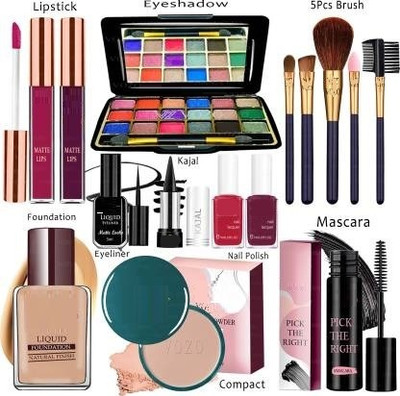 GLOW IT Makeup Kit Sets One-stop Beauty Package for Beginners and Professionals Set(15 Items in the set)