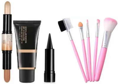 lately Highlight and Contour with foundation kajal & makeup brush(4 Items in the set)
