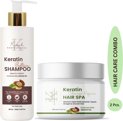 KAIK PROFESSIONAL KAIK Keratin Protein Shampoo With Hair Mask For Dry & Damage Hair ( 2 Item In The Set )(2 Items in the set)