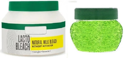 EVERERIN Milk Bleach Tan Removal Cream & Aloe Vera Moisturizing Massage Gel(2 Items in the set)