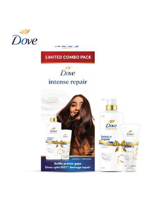 DOVE Intense Repair Combo Pack (Shampoo+Conditioner)(2 Items in the set)