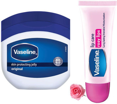 Vaseline Skin Protecting Jelly 85 grm & Rosy Lips Lip Care 10 grm(1 Items in the set)
