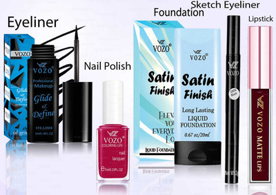 VOZO Makeup Combo Professional Cosmetic Kit with Ultra-Pigmented Set-163(5 Items in the set)