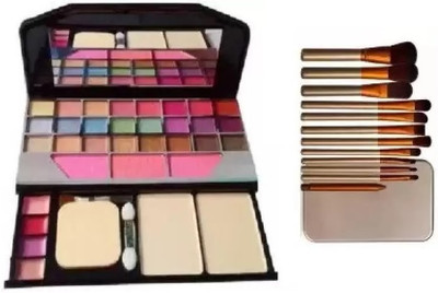 zemglam Makeup kit 6155 & 12pc Makeup Brush With Storage Box(13 Items in the set)