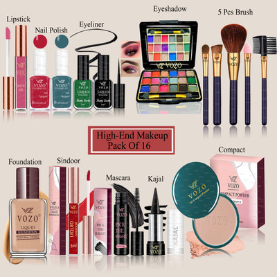 VOZO Makeup Combo for Women Dream Collection with Rare Pigments Daily Wear VZN-50(16 Items in the set)