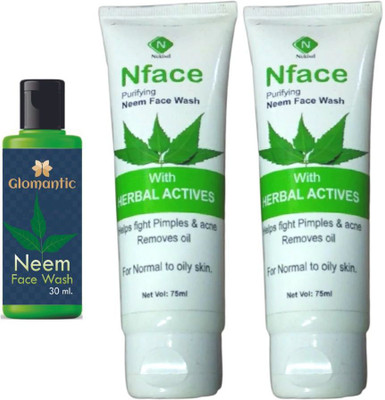 glomantic Neem Face Wash & Nface Neem Face Wash 2pcs(2 Items in the set)
