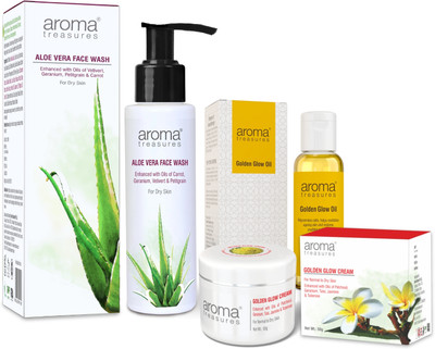 AROMA TREASURES Glowing Skin Combo for Dry Skin(3 Items in the set)