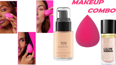 Sheny GIRLS AND WOMAN USE FOR FACE MAKEUP COMBO KIT 3 IN 1 best combo pack(3 Items in the set)