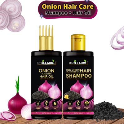 Phillauri Red Onion Black Seed Oil Ultimate Hair Care Kit Shampoo & Hair Oil(2 Items in the set)