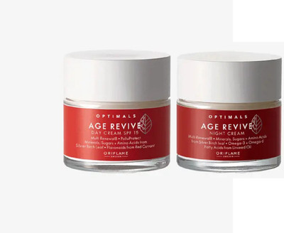 Oriflame Sweden Optimals Age Revive Day Cream SPF 15 & Optimals Age Revive Night Cream(2 Items in the set)