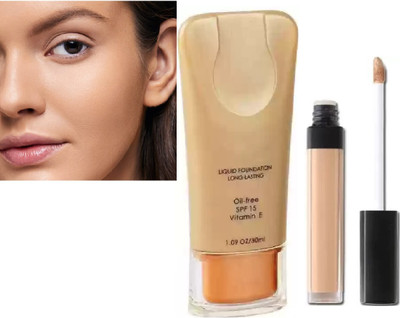 REIMICHI Best Matte finish Flawless Finish Lightweight Liquid Foundation with liquid concealer(2 Items in the set)