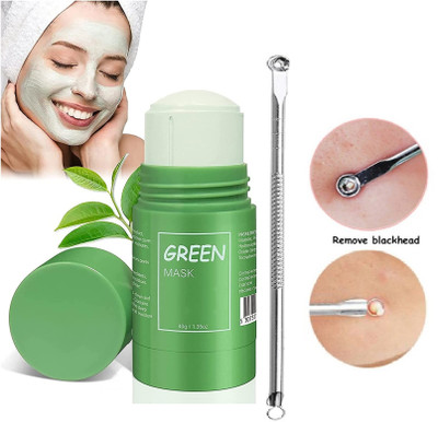 Yuency Oil Control Anti Acne green tea mud mask stick and black head tool(2 Items in the set)