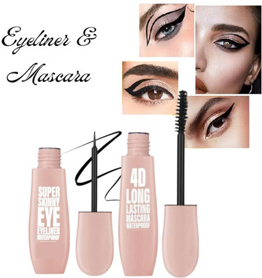 BLUST&FAMME Mattte Super skinny eyeliner with 4D mascara set of 2(2 Items in the set)