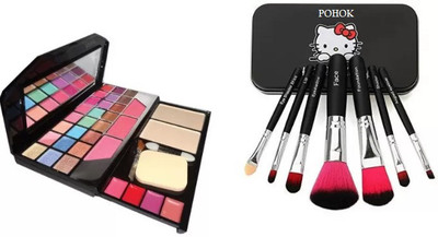 Pohok 6155 Make Up Kit & Make Up Brushes Set Of 7(2 Items in the set)