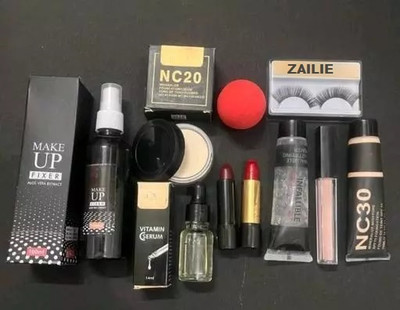 Zailie flip -PRIMER-FXR-EYELSH-LOSPWDR-PUF-CONCLR-FONDTN-SRUM-2LPSTC(10 Items in the set)