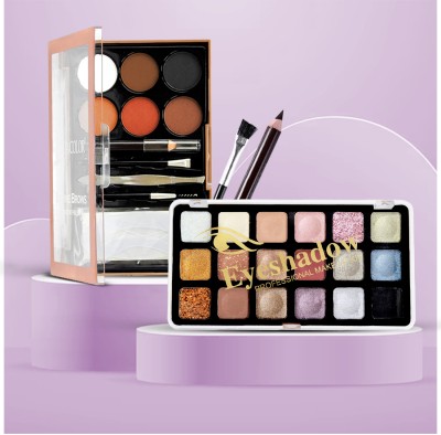 adbeni Glamour Gaze Duo, Eyebrow Palette & Eye-shadow, for Smoky & Bold Eyes(2 Items in the set)