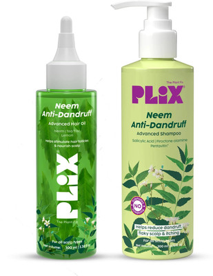 The Plant Fix Plix Neem Anti-Dandruff Advanced Hair Oil & Shampoo | Reduces Dandruff(2 Items in the set)