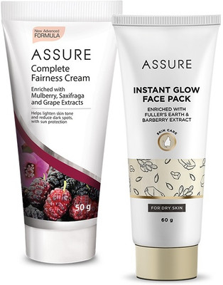 ASSURE Instant Glow Face Pack 60g & Fairness Cream 50g(2 Items in the set)