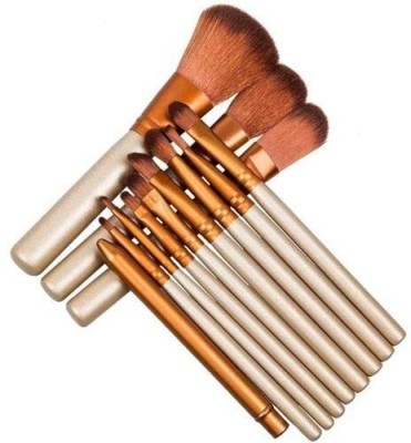 huemic Makeup Brushes Set For Powder, Foundation, Flat Eyeshadow(Pack of 12)