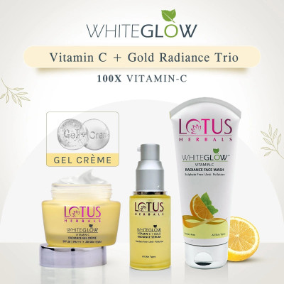 LOTUS HERBALS WhiteGlow Vitamin C + Gold Radiance Trio(3 Items in the set)