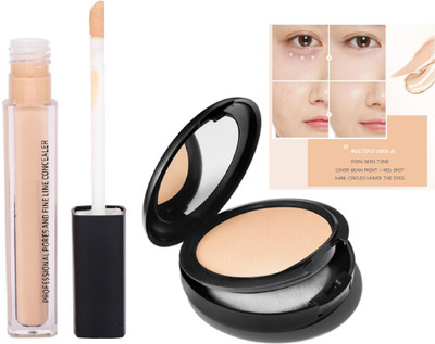 Yuency Matte finish Pressed Powder compact with HD spotless liquid concealer(1 Items in the set)