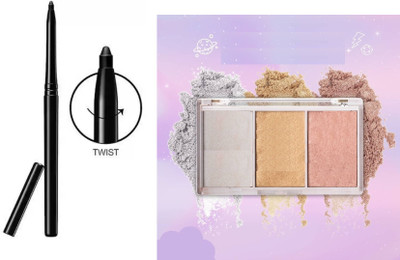 BLUEMERMAID PERFECT MULTI-COLOR HIGHLIGHTER PELLET WITH BLACK CRAYON KAJAL(2 Items in the set)