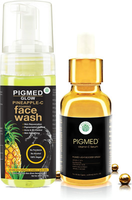 Neuhack Anti Aging Face Brightening Combo - Vitamin C Face wash & Serum with Hyaluronic(2 Items in the set)