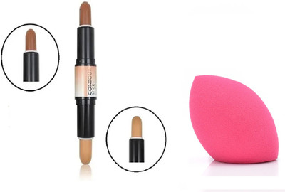 nn Beauty Blender | Velvety Soft + Multipurpose Makeup Sponge With Highlighter and Contouring Duo Stick(2 Items in the set) nn Beauty Blender | Velvety Soft + Multipurpose Makeup Sponge With Highlighter and Contouring Duo Stick(2 Items in the set)
