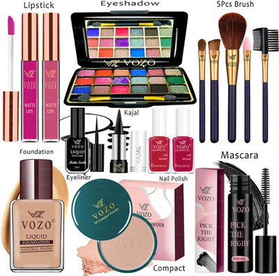 VOZO Makeup Combo Sets One-stop Beauty Package for Beginners and Professionals 189(15 Items in the set)