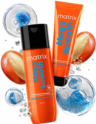 MATRIX Mega Smooth Anti-Frizz Shampoo Conditioner Combo for 4-Days Frizz Control*(2 Items in the set)