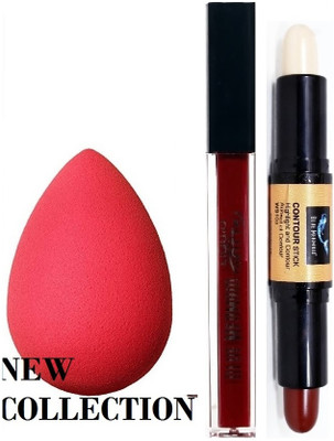 BLUEMERMAID MAKEUP BLENDER WITH CONCEALER STICK & RED LIPSTICK(3 Items in the set)