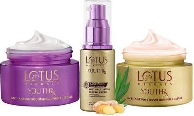 LOTUS HERBALS & Night Creme With Acitivating Serum+Creme(3 Items in the set)