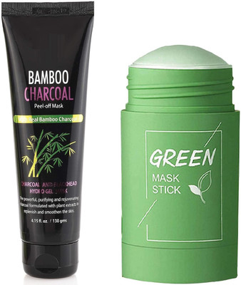 GABBU New Charcoal peel off mask& Green stick mask Face Shaping Mask(2 Items in the set)