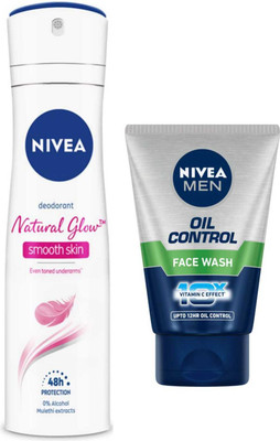 NIVEA Oil control FW Natural Glow Smooth skin Deo(2 Items in the set)