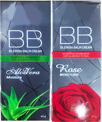 NG MART BB ALOEVERA BLEMISH BALM CREAM & ROSE BB CREAM COMBO FOR SKIN WHITENING PACK OF - 2(2 Items in the set)