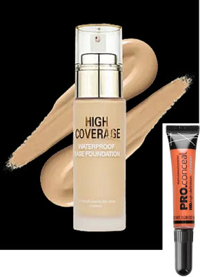 Neycare water proof new matte foundation with concealer perfect pack of 2(2 Items in the set)