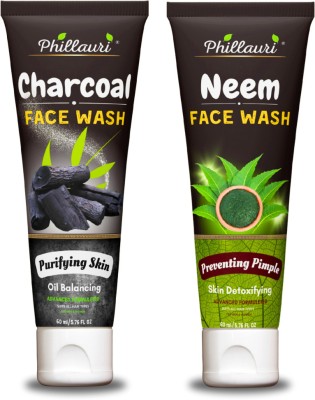 Phillauri Charcoal & Neem Face Wash Combo For Men & Women(2 Items in the set)