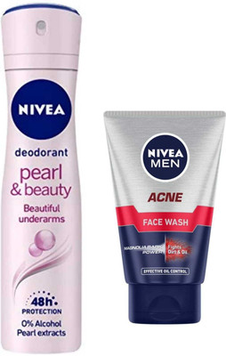 NIVEA Acne 100ml FW pearl beauty Deodrant(2 Items in the set)