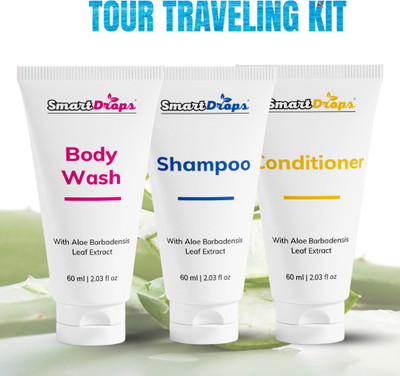smartdrops Pack of 3 Combo Set (Body wash (60ML), Shampoo (60ML) & Conditioner (60ML))(1 Items in the set)