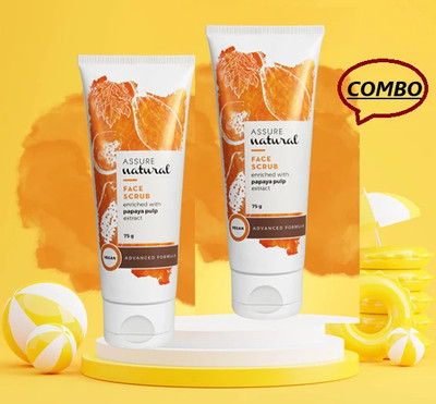 ASSURE Face Scrub Enriched With Papaya Pulp Extract(2 Items in the set)
