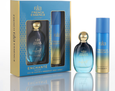 FRENCH ESSENCE Luxury Gift Pack - Enchante(150Ml Deodorant & 60Ml Perfume)(2 Items in the set) deal from flipkart FRENCH ESSENCE Luxury Gift Pack - Enchante(150Ml Deodorant & 60Ml Perfume)(2 Items in the set) deal from flipkart