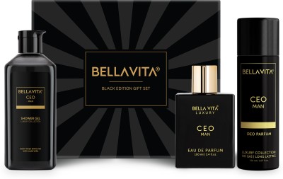 Bella vita organic CEO MAN Fragrance Gift Set|With Woody, Citrus & Aromotic Notes|(3 Items in the set)