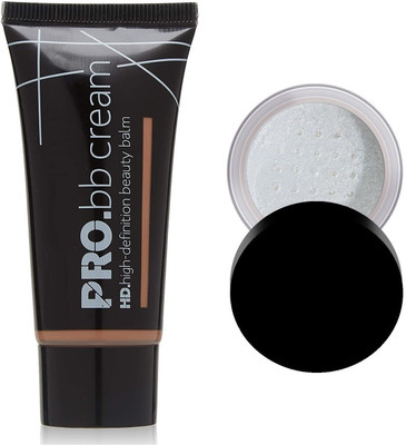 YAWI shimmery powder white highlighter with matte finish tube foundation(2 Items in the set)