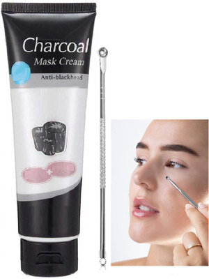 Rudvya Blackhead Remover Needle Charcoal Face Mask for Face Nose Blackheads Pores Acne(130 ml)