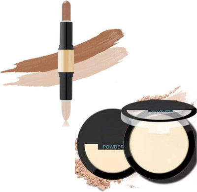 Neycare perfect face makeup mini combo set compact powder with contour stick(2 Items in the set)