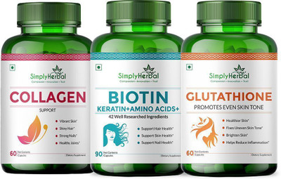 Simply Herbal Glutathione Skin Whitening Capsules(3 Items in the set)